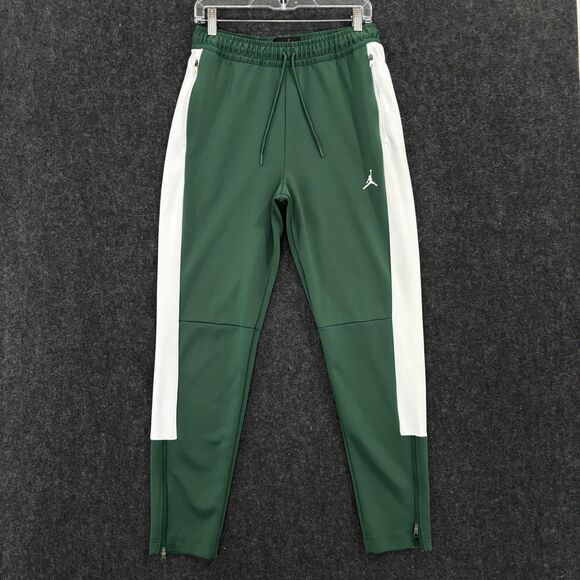 Jordan Pants Men's Large Green White CN5344-342 Track Joggers Jumpman Sweatpant - Picture 1 of 12